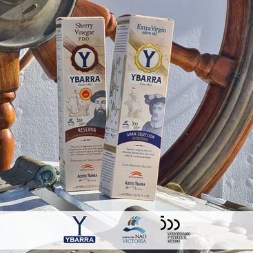 Ybarra se embarca en el Juan Sebastián de Elcano con su "Pack Especial V Centenario"
