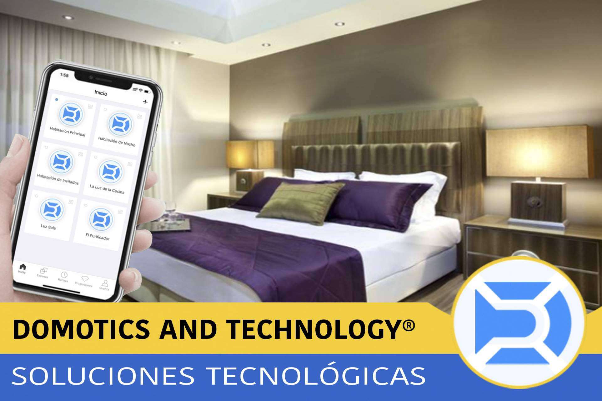 ¿Qué funciones se pueden controlar mediante la tecnología domótica?