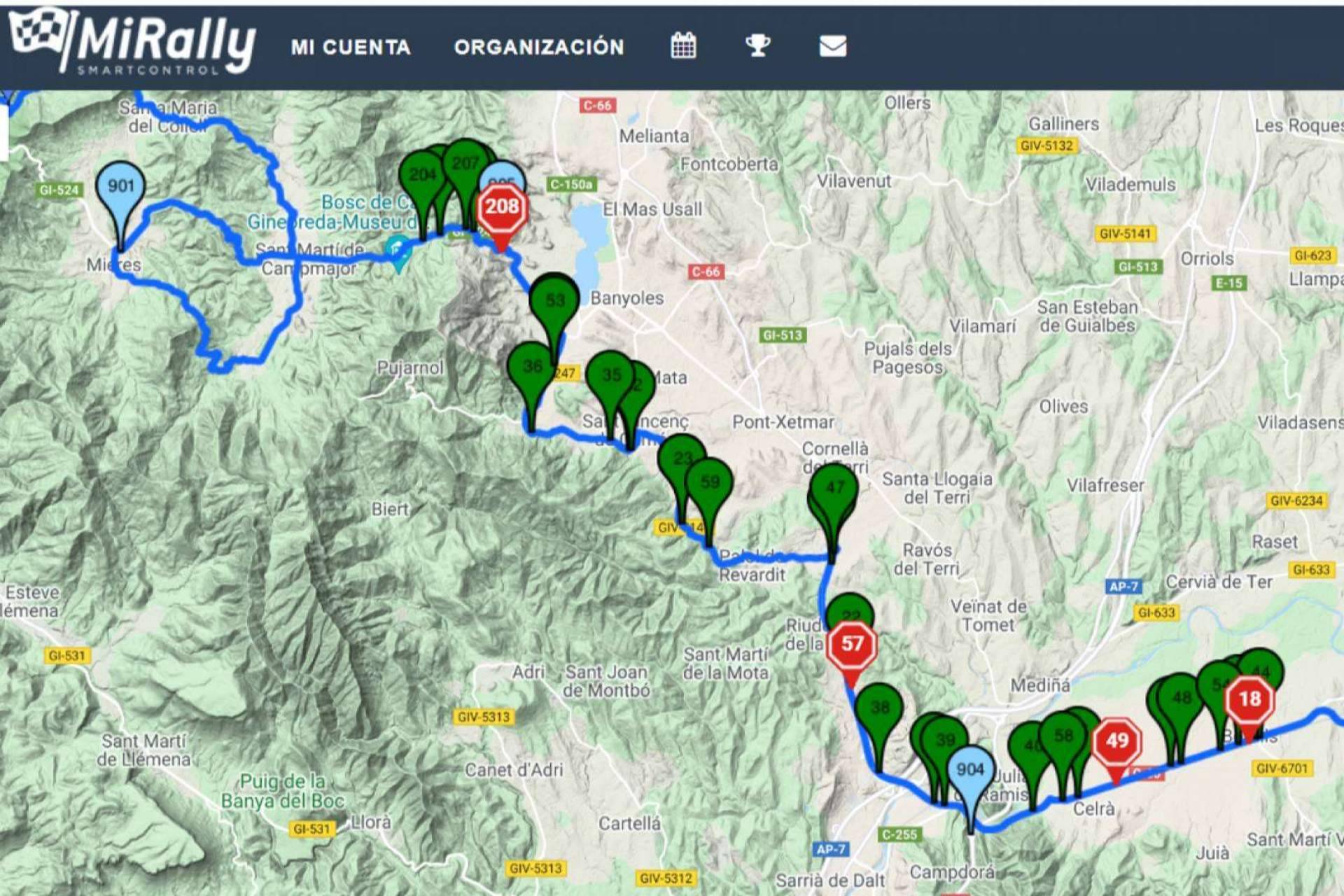 El sistema de cronometraje MiRally SmartControl de Rabbit Rally