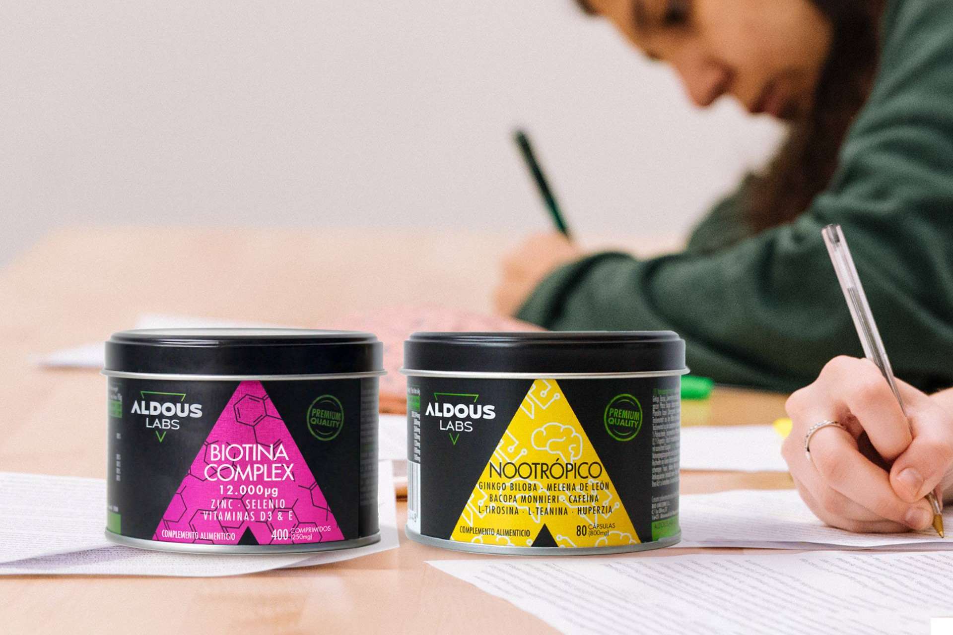 Los nuevos lanzamientos de  Aldous Bio y su gran acogida Nootrópico y Biotina