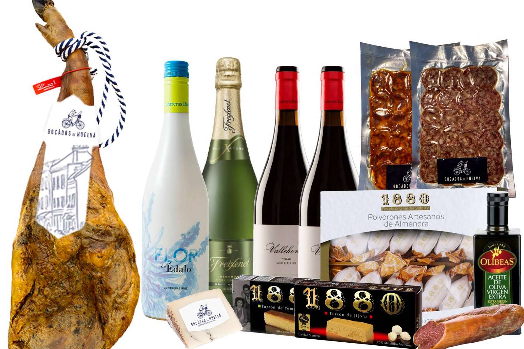 Jamón ibérico y gamba blanca a domicilio, los dos productos gourmet de Bocados de Huelva que no pueden faltar en la mesa estas Navidades