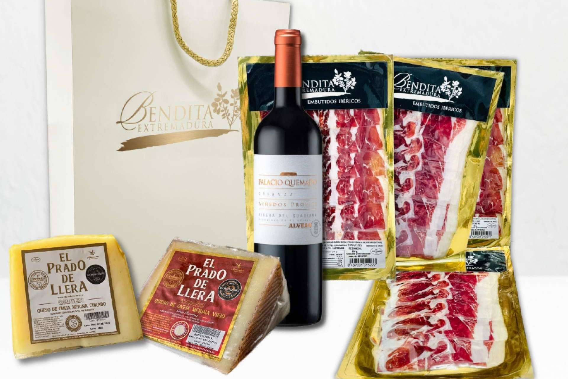 Bendita Extramadura ofrece cestas gourmet con gran variedad de productos