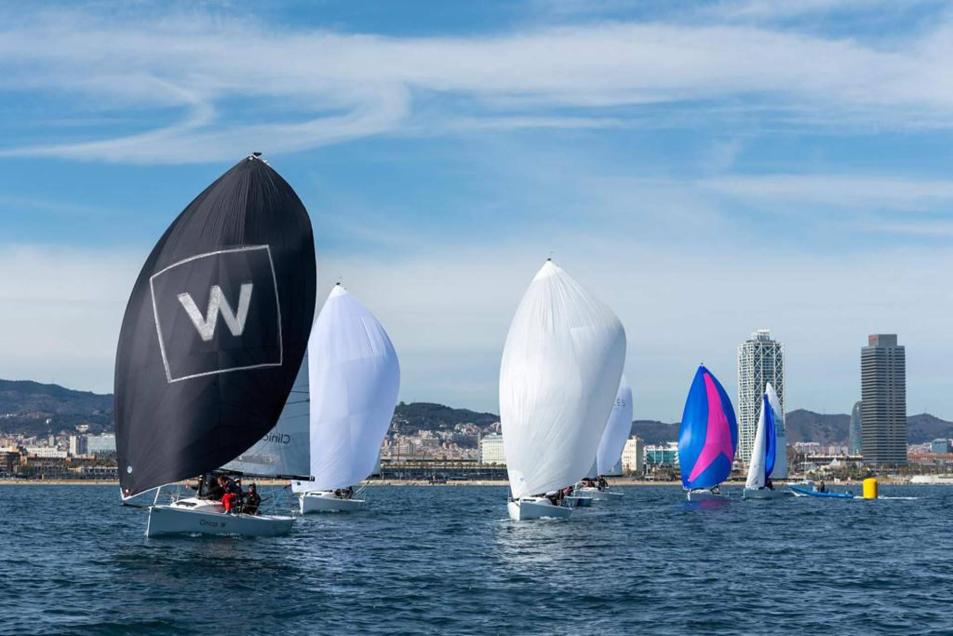 'Clínicas W Sailing Team', triunfa en el último acto de las Barcelona Winter Series de J70