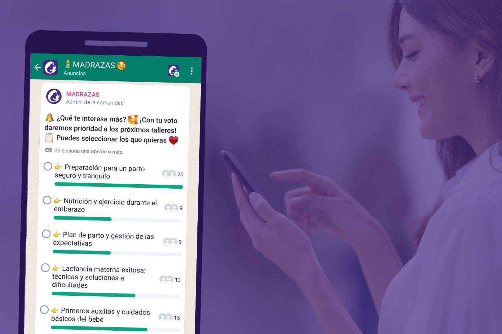 Una comunidad de WhatsApp que está revolucionando la experiencia de la maternidad