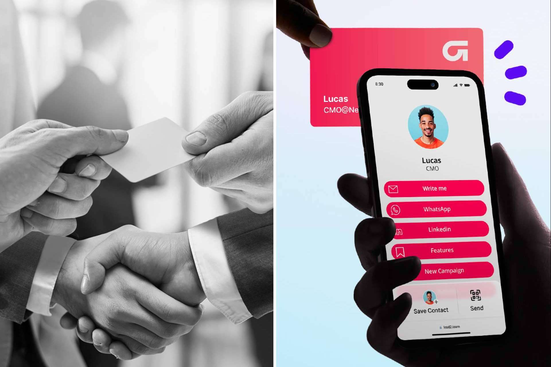 Tarjeta de presentación digital, la solución moderna y sostenible de Lead2Team para compartir los datos de contacto