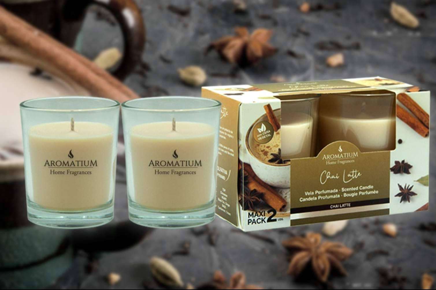 Vela Chai Latte Aromatium, el aroma para dar calidez al hogar