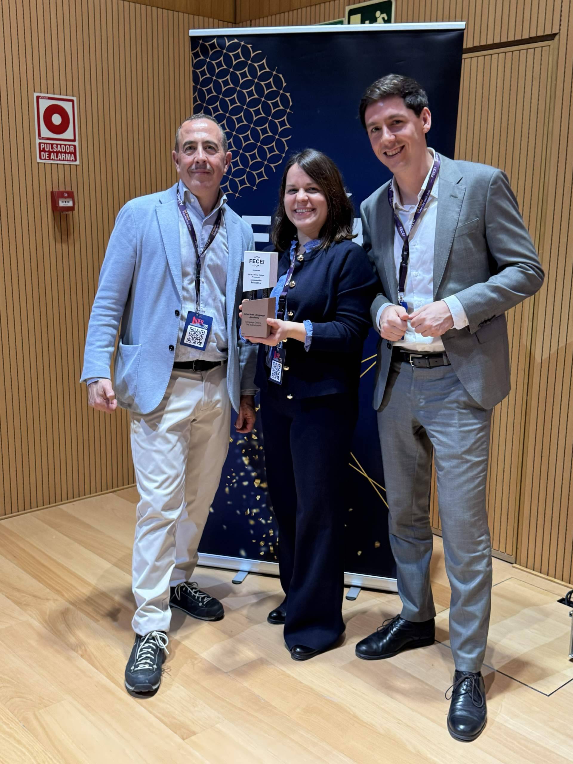 American Language Academy recibe el Premio a la Innovación Educativa de Trinity College London y FECEI