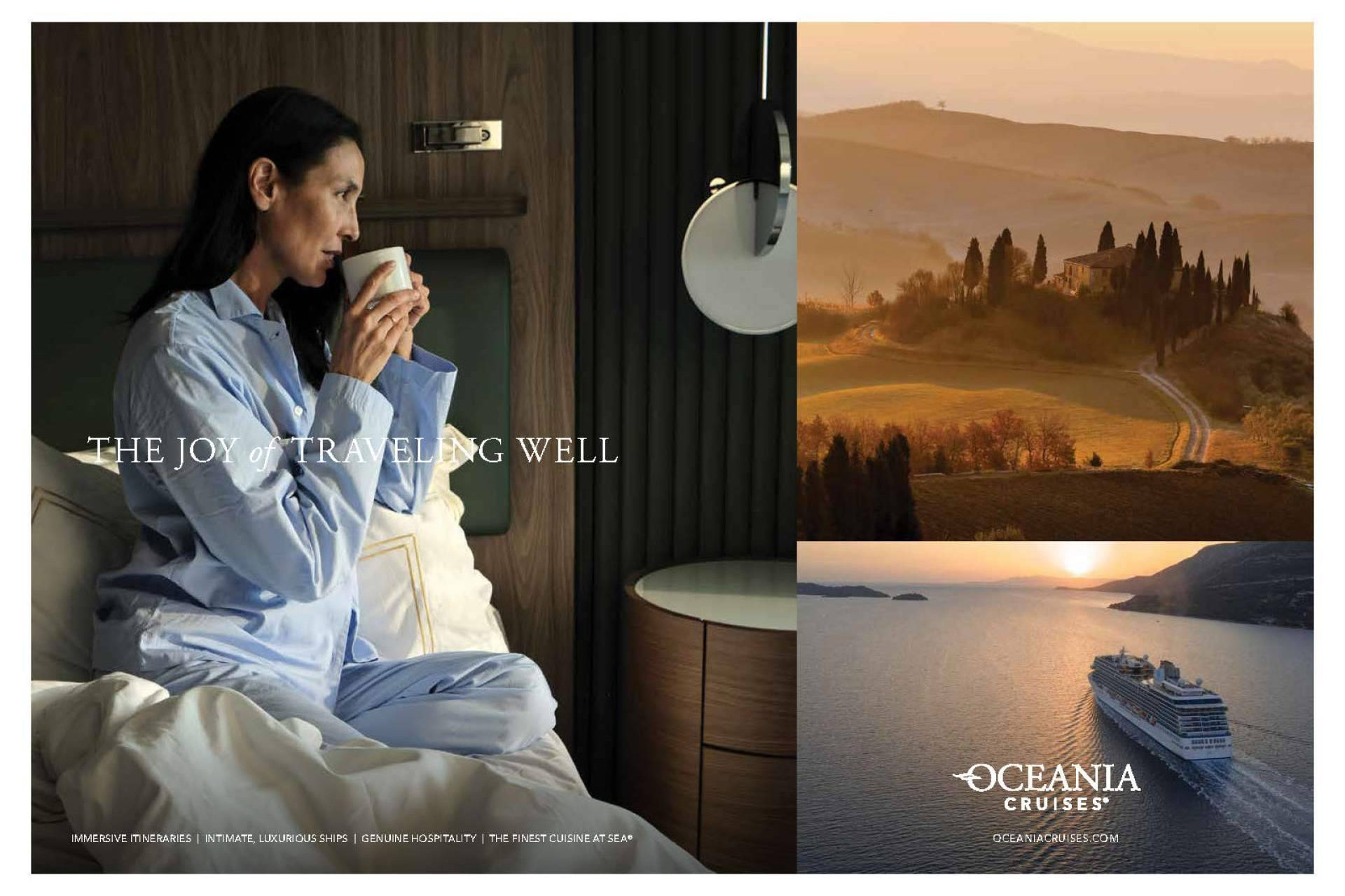 Oceania Cruises lanza “The Joy of Traveling Well”, su nueva campaña de marca.